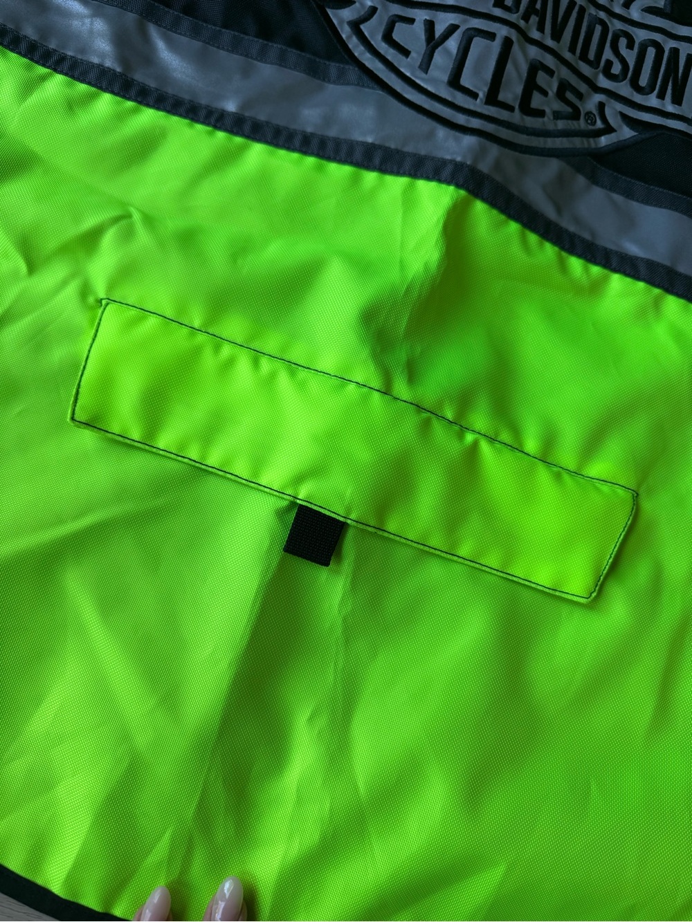 Harley-Davidson Neon Yellow Black Reflective Safety Vest - Picture 5 of 8